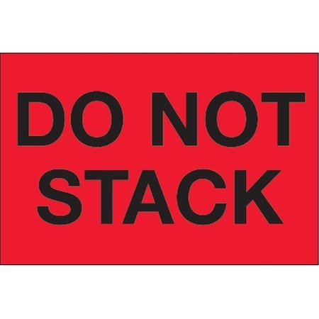 Bondad 3 x 5 in. - Do Not Stack Fluorescent Red Labels - Roll of 500 BO3359012